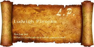 Ludvigh Piroska névjegykártya